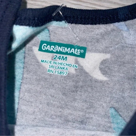 Garanimals Baby Boys Tank Onesie 24 Months Blue Palm Tree Wave Print - Picture 3 of 3